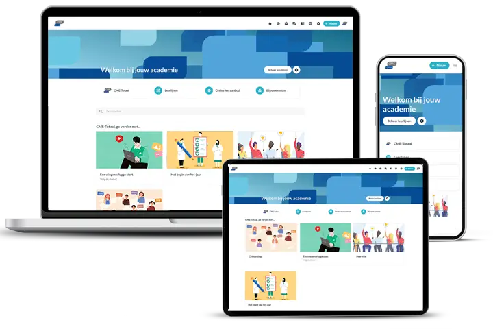 Leerplatform CME-Totaal screenshots